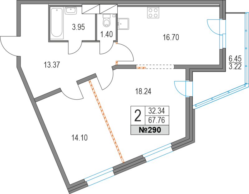 2 ккв 67,7 м²
