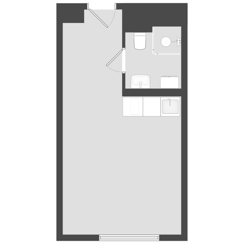 Студия 21,6 м²