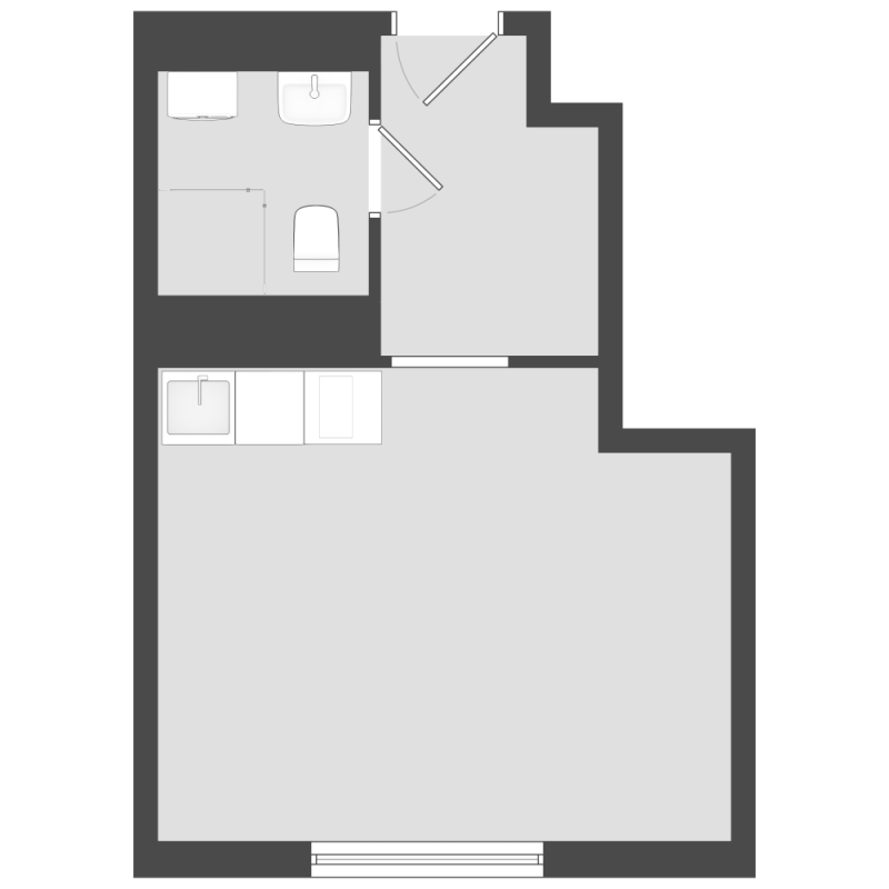 Студия 23,3 м²