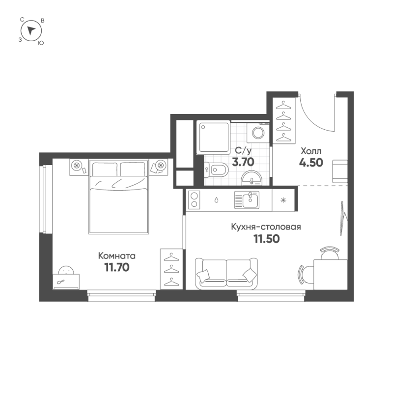 1 ккв 31,4 м²