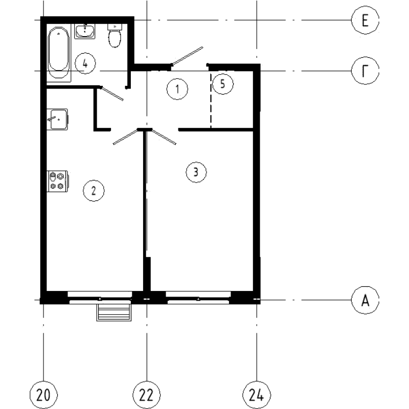 1 ккв 40,8 м²