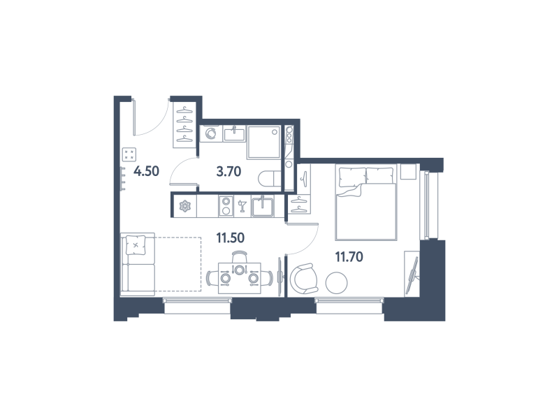 1 ккв 31,4 м²