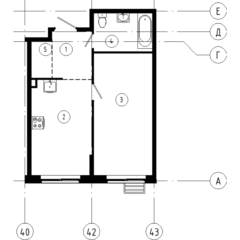 1 ккв 41,1 м²