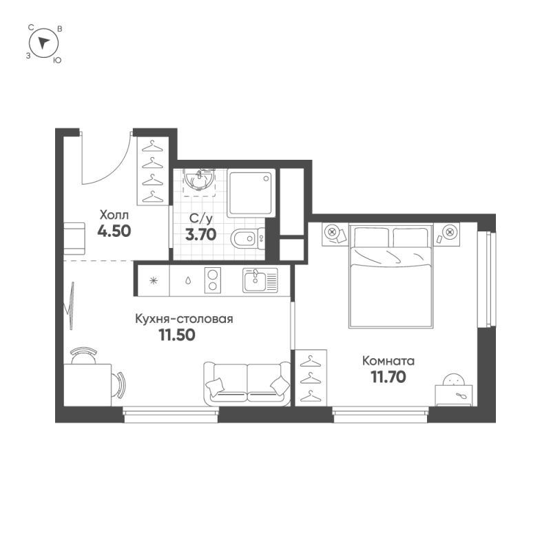 1 ккв 31,4 м²