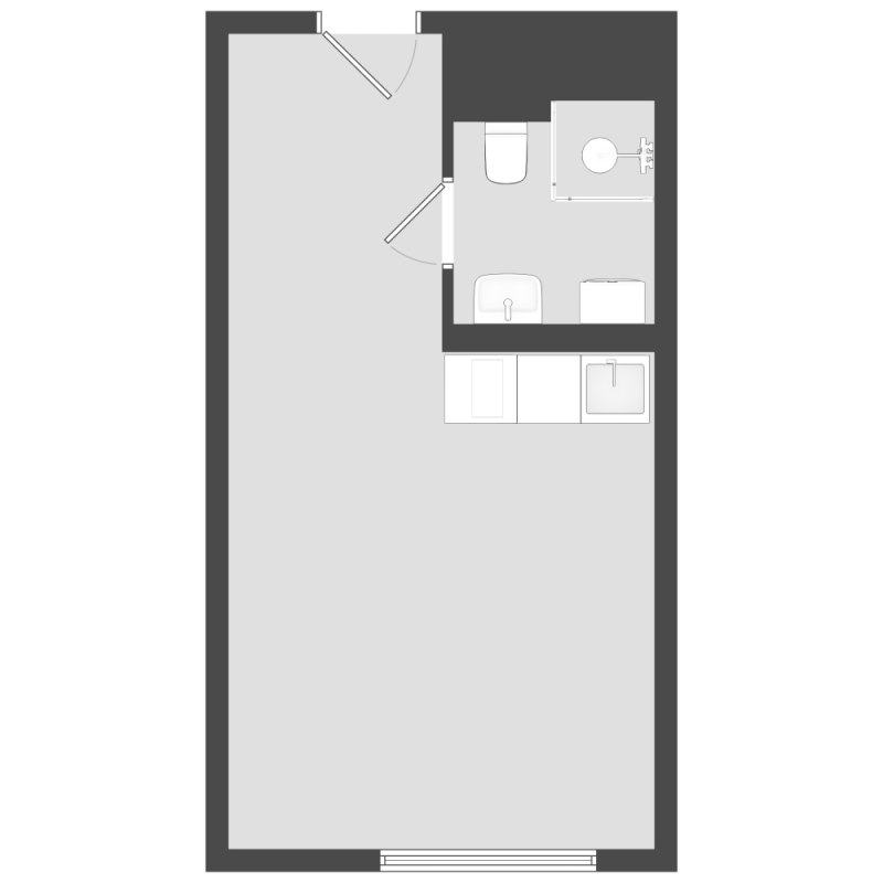 Студия 22,6 м²