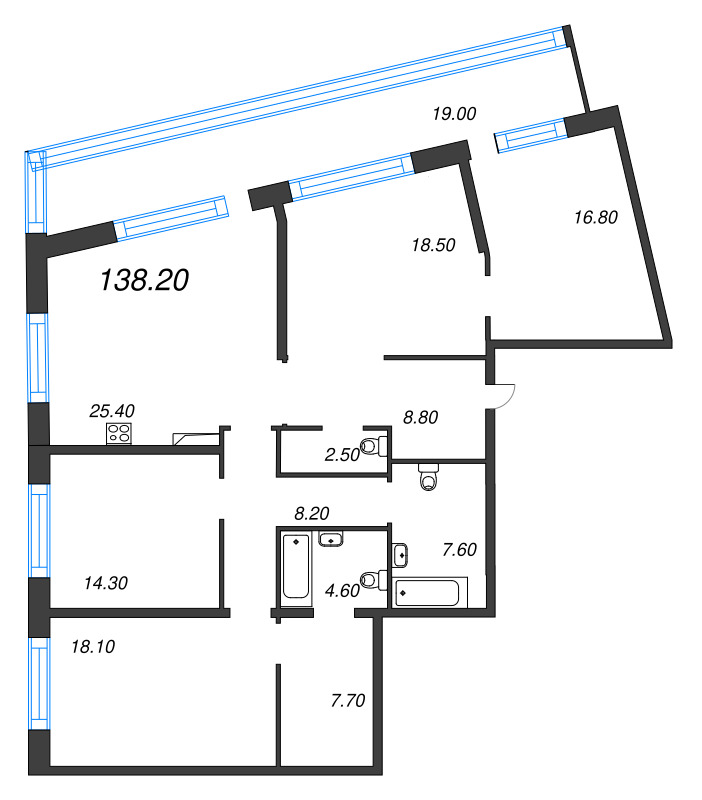 4 ккв (Евро) 138,2 м²