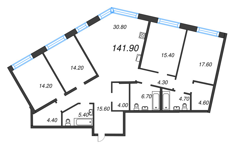 5 ккв (Евро) 141,9 м²