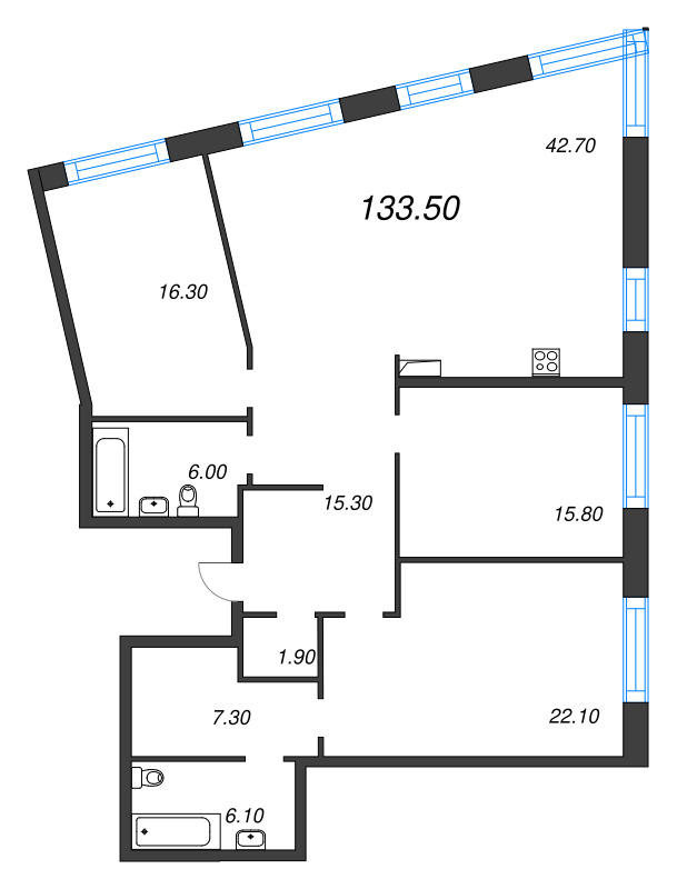 4 ккв (Евро) 133,5 м²