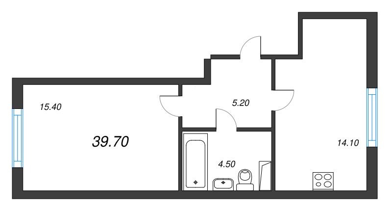1 ккв 39,1 м²