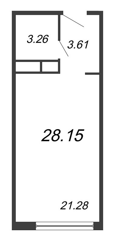 Студия 28,2 м²