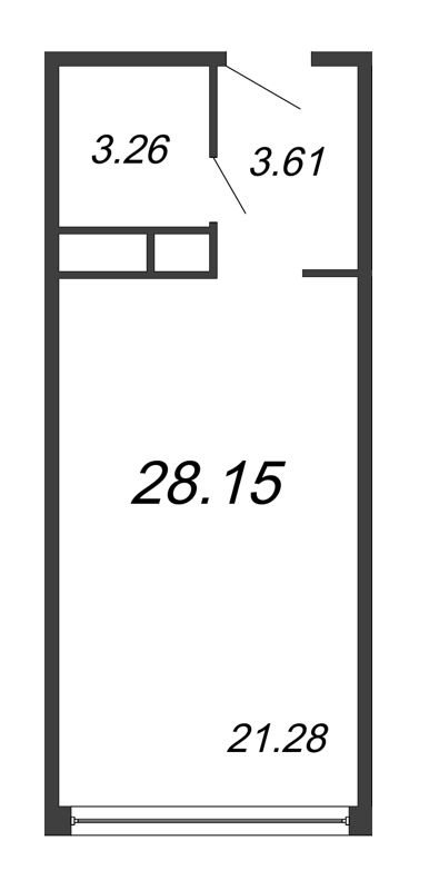 Студия 28,2 м²