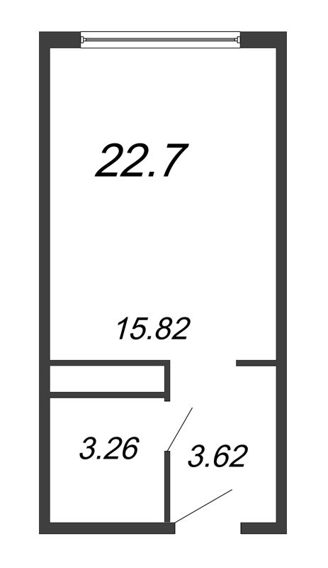 Студия 22,7 м²