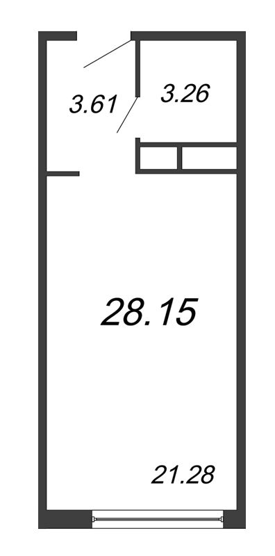 Студия 28,2 м²