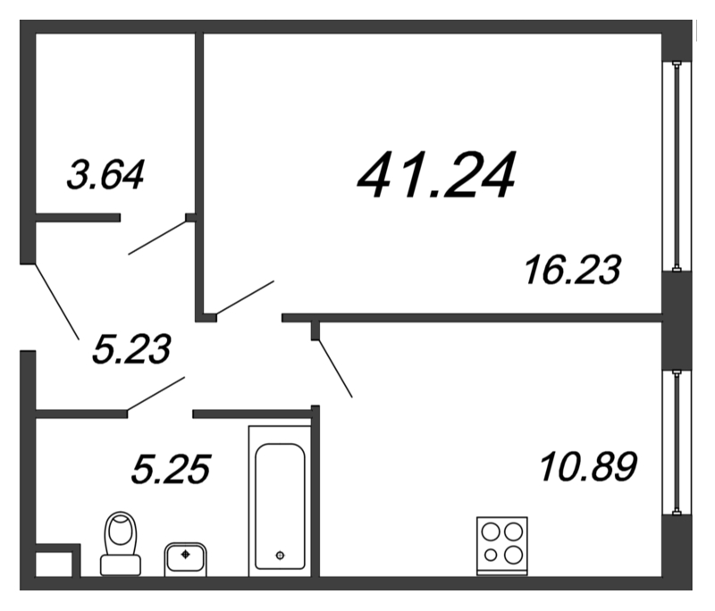 1 ккв 41,2 м²