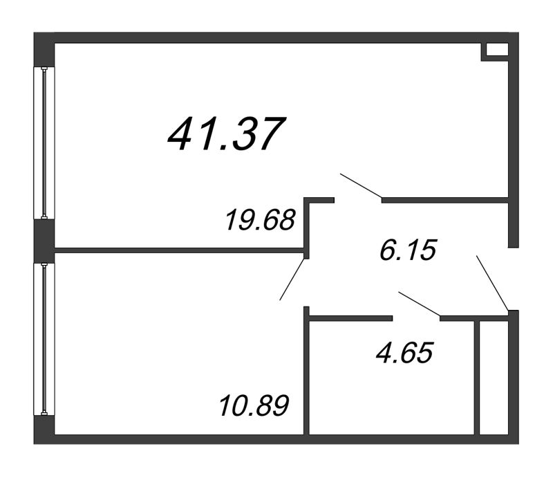 1 ккв 41,4 м²