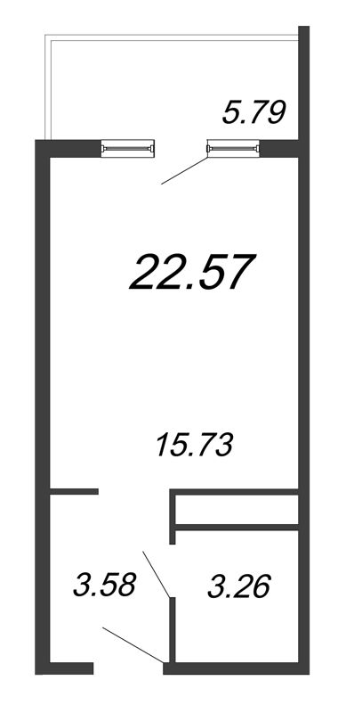 Студия 22,6 м²