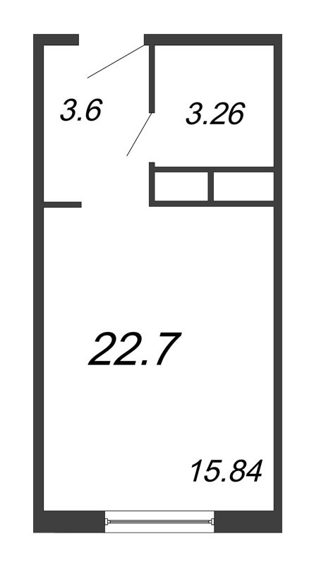 Студия 23,2 м²