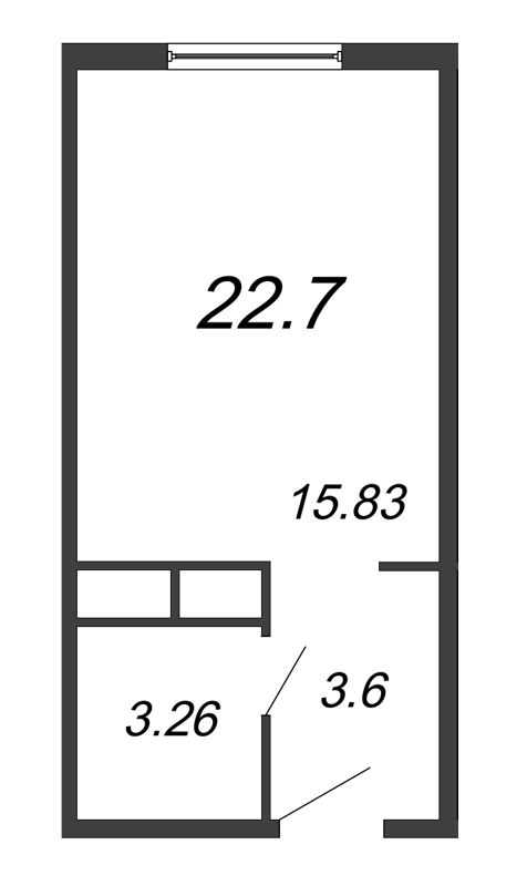 Студия 22,7 м²