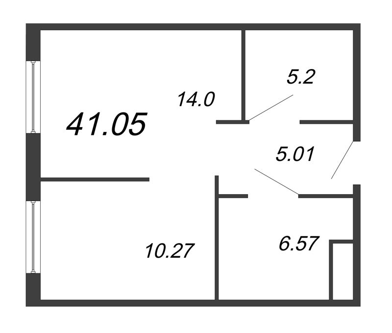 1 ккв 41,1 м²