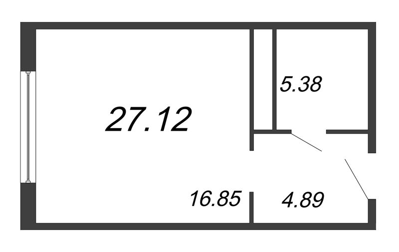 Студия 27,1 м²