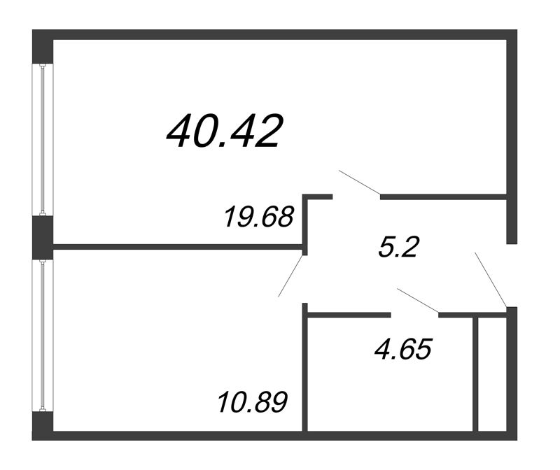 1 ккв 40,4 м²