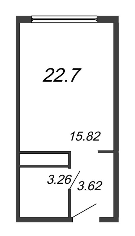 Студия 22,7 м²