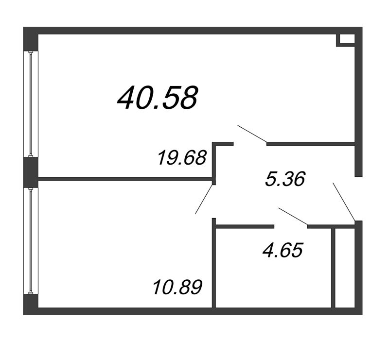 2 ккв (Евро) 40,6 м²