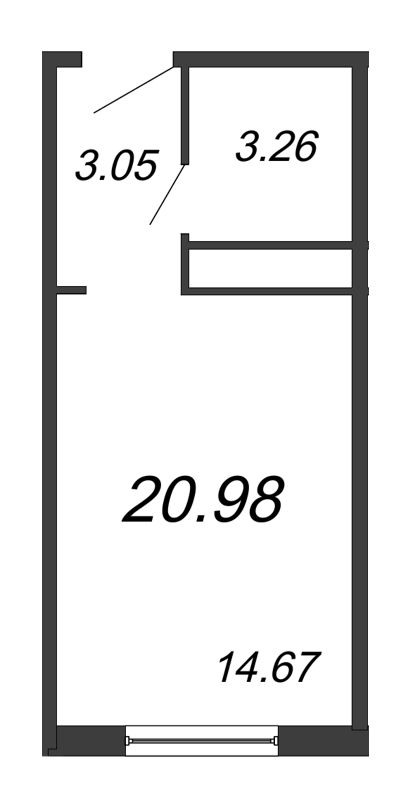 Студия 23,2 м²
