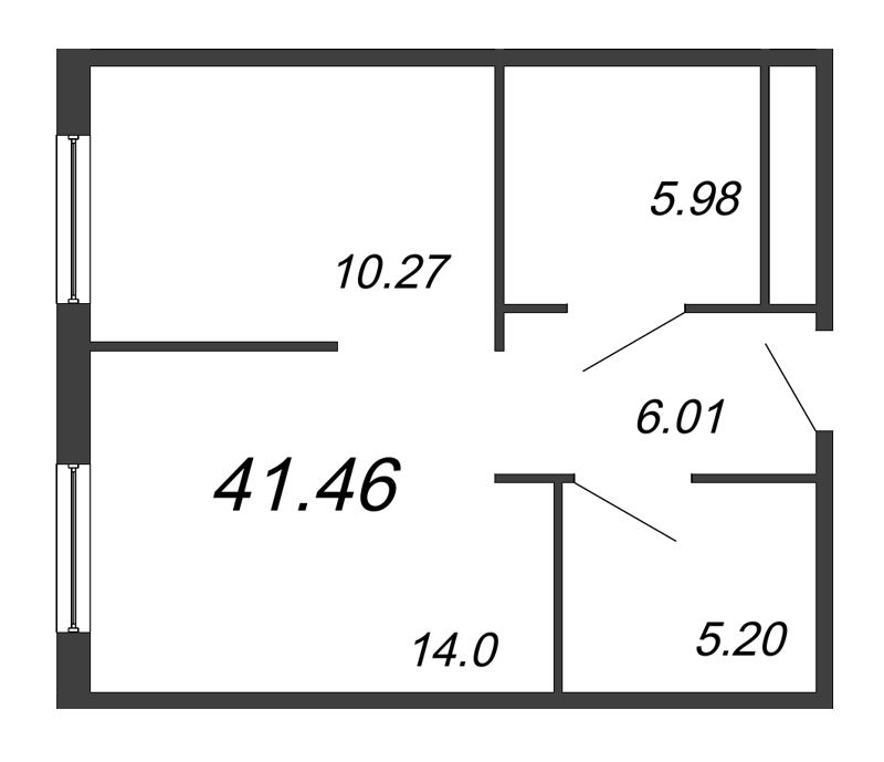 1 ккв 41,5 м²