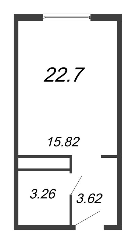 Студия 22,7 м²