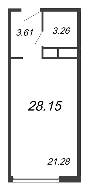 Студия 28,2 м²