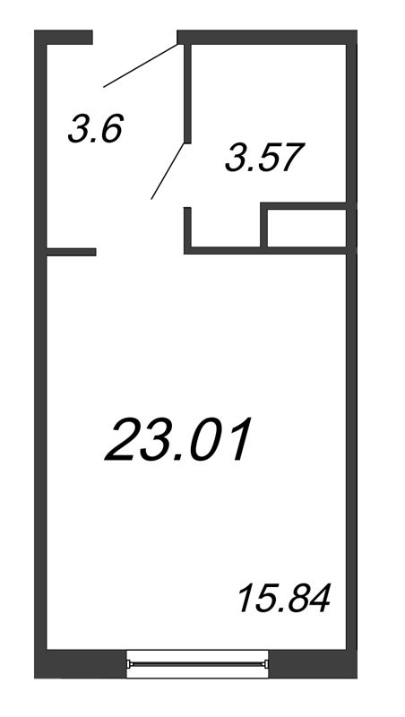 Студия 23,2 м²
