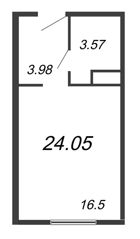 Студия 23,7 м²