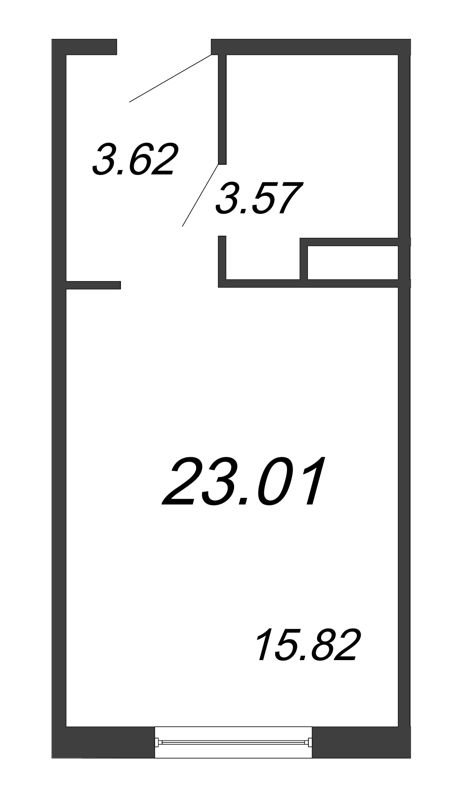 Студия 22,2 м²