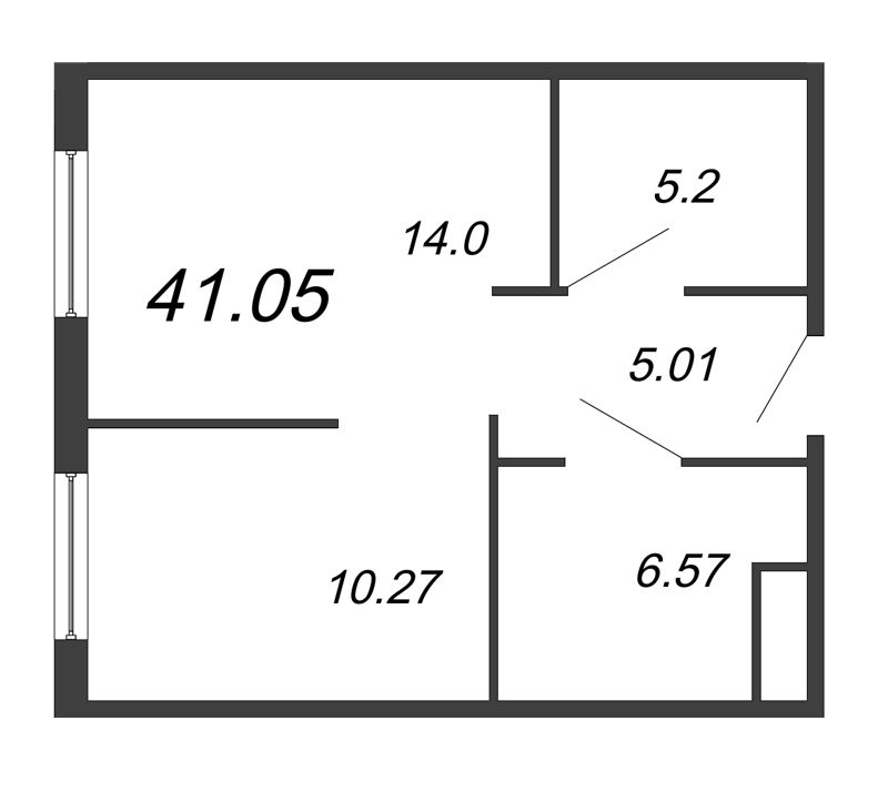 1 ккв 41,1 м²