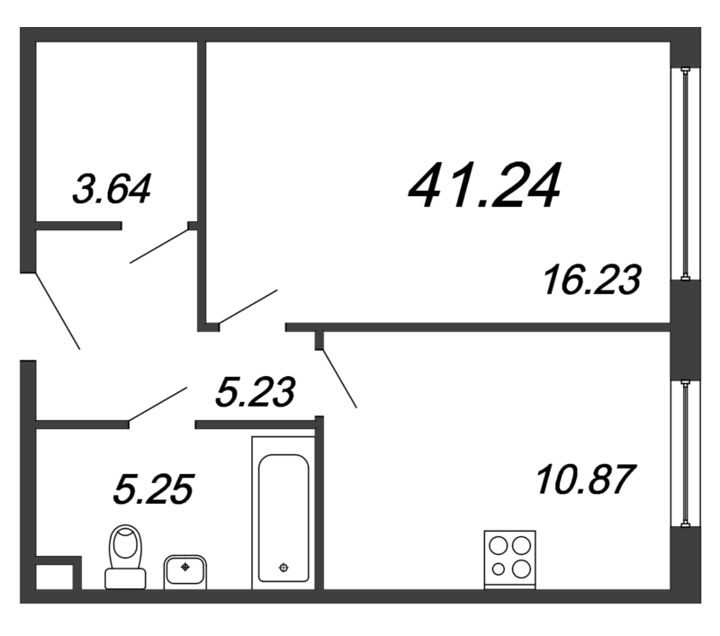 1 ккв 41,2 м²