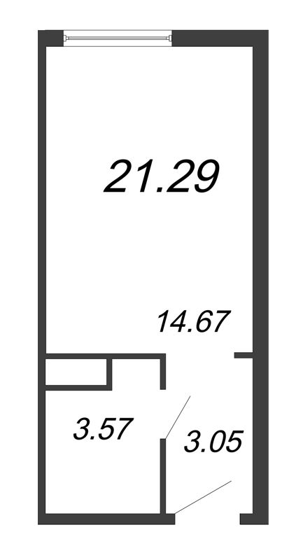 Студия 22,2 м²