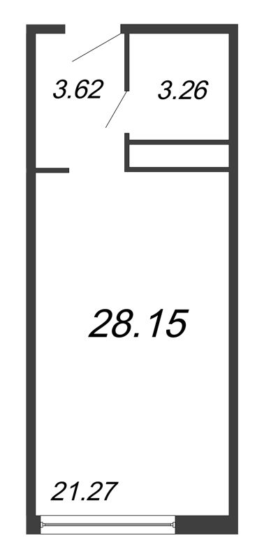 Студия 28,2 м²