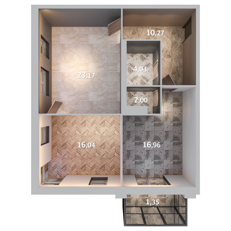 3 ккв (Евро) 73,8 м²