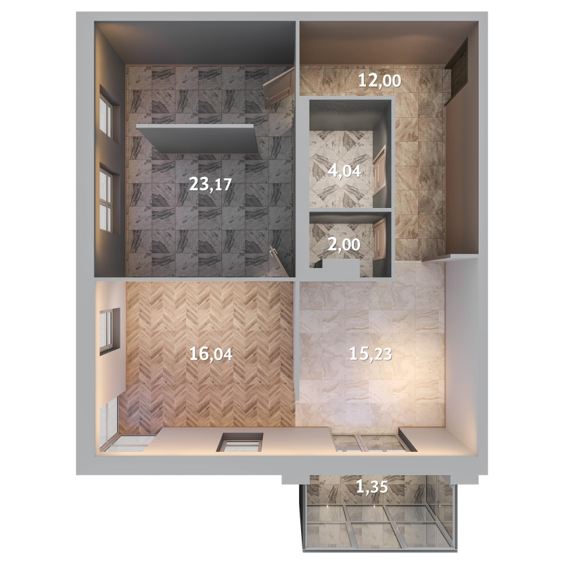3 ккв (Евро) 73,8 м²