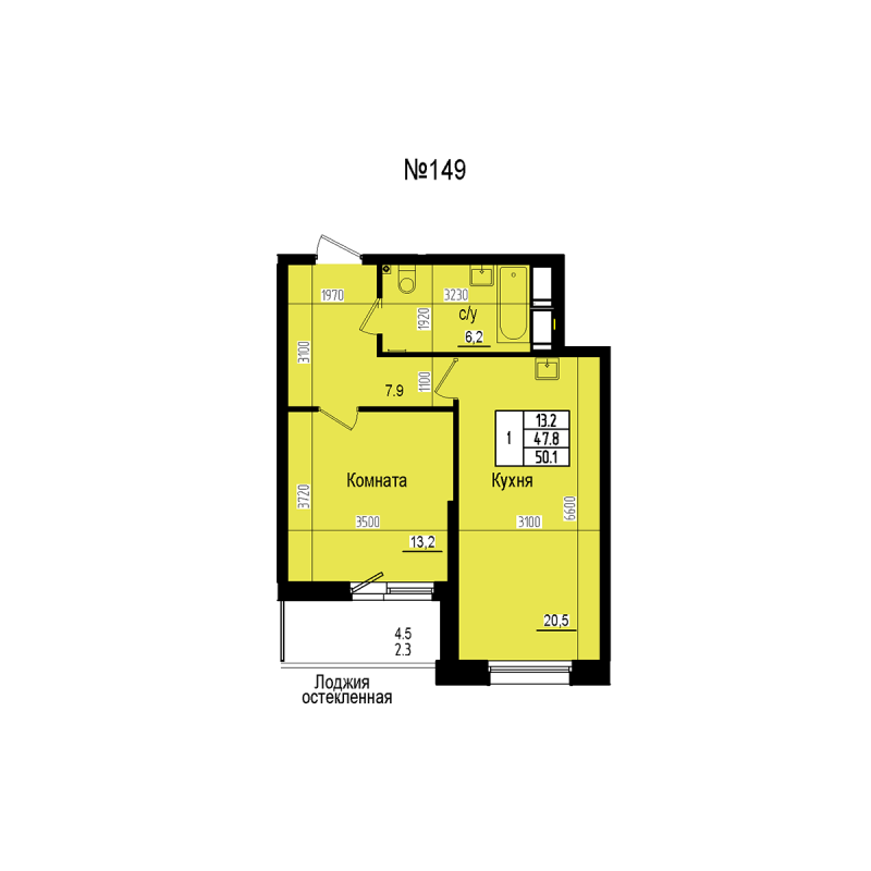 2 ккв (Евро) 50,1 м²