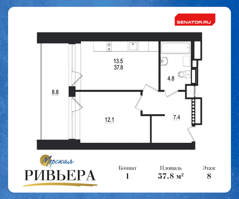 1 ккв 46,6 м²