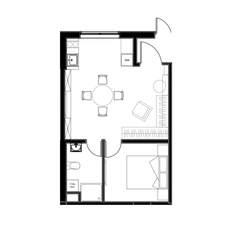 1 ккв 35,8 м²