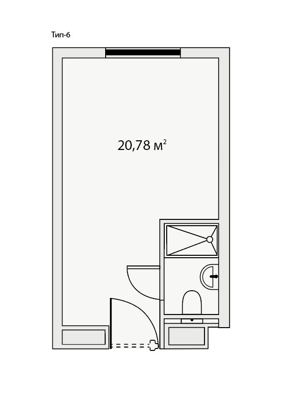 Студия 20,8 м²
