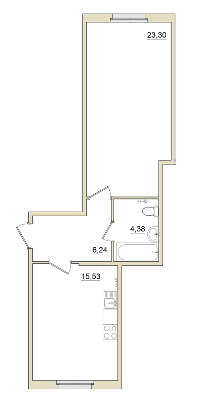 1 ккв 50,4 м²