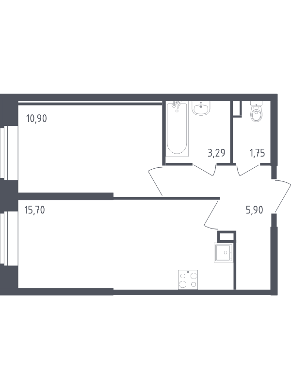 2 ккв (Евро) 37,5 м²