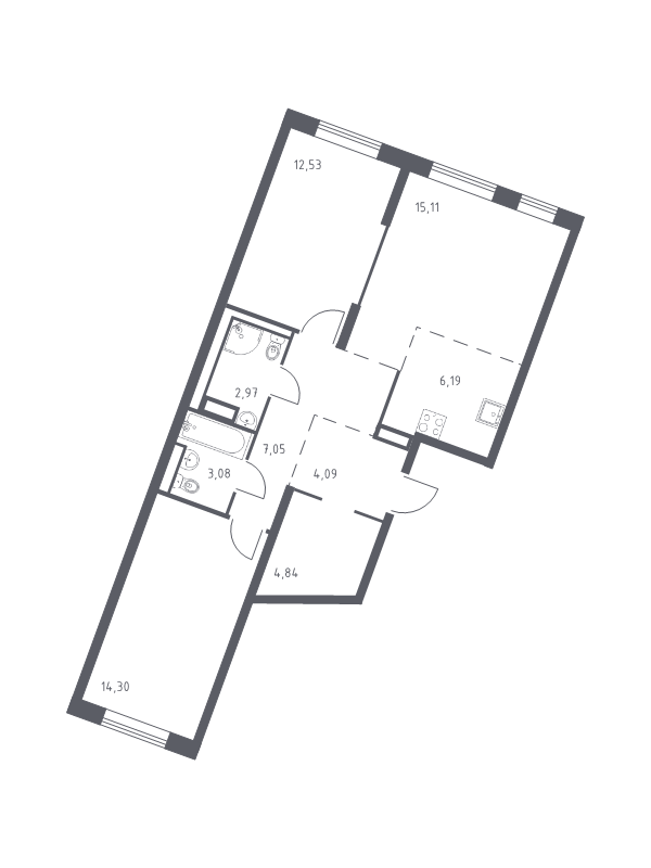 3 ккв (Евро) 70,2 м²