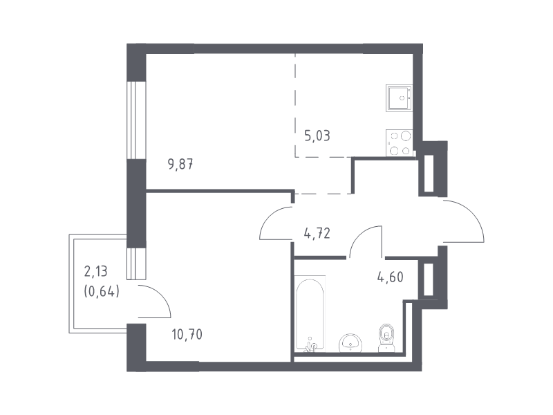 2 ккв (Евро) 35,6 м²