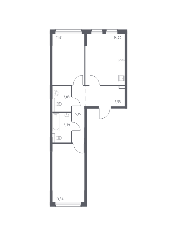 2 ккв 56,7 м²