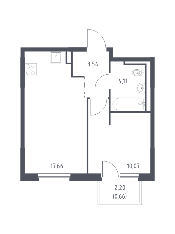 2 ккв (Евро) 36 м²